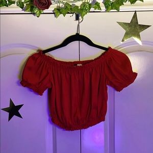 Cropped Off the Shoulder Blouse